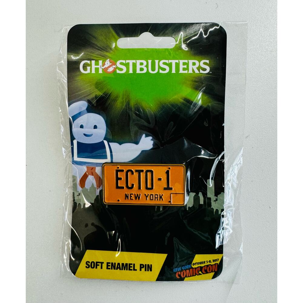 Ghostbusters Exclusive Ecto-1 License Plate Pin Ghostbuster Fans